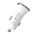 Apple iPhone Lightning szivargyújtós töltő adapter + lightning adatkábel - 5V/3,4A - HOCO Z31 QC3.0 - fehér