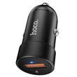 HOCO USB szivargyújtós töltő adapter - 5V/4.0A - HOCO Z32A Mini Metal Super Fast Charger QC3.0 - fekete