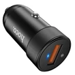 HOCO USB szivargyújtós töltő adapter - 5V/4.0A - HOCO Z32A Mini Metal Super Fast Charger QC3.0 - fekete