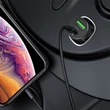 HOCO USB + Type-C szivargyújtós töltő adapter - 5V/4A - HOCO Z32B PD20W + QC3.0 Car Charger - fekete