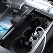 HOCO szivargyújtó töltő + USB elosztó HUB 3xUSB + Type-C csatlakozóval, 1,2 m-es vezetékkel - PD3.0/QC3.0/QC2.0 - 42W - HOCO Z35 - fekete