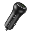 HOCO USB + Type-C szivargyújtós töltő adapter - 5V/3A - HOCO Z38 PD20W + QC3.0 Car Charger - fekete