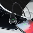 HOCO 2xUSB szivargyújtós töltő adapter + lightning adatkábel - 5V/3.0A - HOCO Z39 QC3.0 - fekete