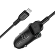 HOCO 2xUSB szivargyújtós töltő adapter + lightning adatkábel - 5V/3.0A - HOCO Z39 QC3.0 - fekete