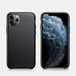 iGlass Leather Case bőrtok - iPhone 11 Pro - fekete