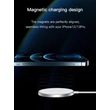 Devia Qi univerzális mágneses vezeték nélküli töltő állomás - 5V/3A - Devia Smart MagSafe Magnetic Wireless Charger - white/silver - Qi szabványos