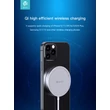 Devia Qi univerzális mágneses vezeték nélküli töltő állomás - 5V/3A - Devia Smart MagSafe Magnetic Wireless Charger - white/silver - Qi szabványos