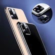 Hátsó kameravédő borító + lencsevédő edzett üveg - Apple iPhone 11 Pro Max - fekete/ezüst