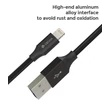 Apple iPhone 5/5S/5C/SE/iPad 4/iPad Mini USB töltő- és adatkábel 1 m-es vezetékkel - Devia Gracious Lightning Cable - 5V/2.4A - silver
