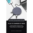 Devia Qi univerzális vezeték nélküli töltő állomás - 5V/20A - Devia UFO 10 in 1 HUB Wireless Charger - grey - Qi szabványos