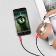 3,5 - 3,5 mm jack audio kábel 1 m-es vezetékkel - HOCO UPA11 Aux Audio Cable - piros/fekete