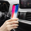 Univerzális szellőzőrácsba illeszthető mágneses PDA/GSM autós tartó - HOCO CA47 Metal Magnetic Holder - ezüst