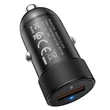 HOCO USB szivargyújtós töltő adapter - 5V/4.0A - HOCO Z32A Mini Metal Super Fast Charger QC3.0 - fekete