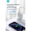 Devia hálózati töltő adapter Type-C + USB bemenettel - 20W - Devia Smart Series PD3.0 + QC3.0 - Qualcomm Quick Charge 3.0 - white