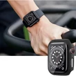 Apple Watch 4/5/6/SE (44 mm) védőtok beépített edzett üveggel - DEFENSE 360 - fekete (ECO csomagolás)