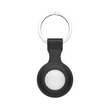 Szilikon védőtok és rögzítő kulcstartó Apple AirTag nyomkövetőhöz - fekete (ECO csomagolás)