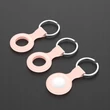 Szilikon védőtok és rögzítő kulcstartó Apple AirTag nyomkövetőhöz - pink (ECO csomagolás)