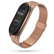 Xiaomi Mi Smart Band 5/Mi Smart Band 6 aktivitásmérőhöz fém szíj rozsdamentes acélból - Milanese - rose gold