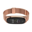 Xiaomi Mi Smart Band 5/Mi Smart Band 6 aktivitásmérőhöz fém szíj rozsdamentes acélból - Milanese - rose gold