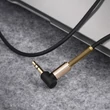 HOCO 3,5 - 3,5 mm jack audio kábel 1 m-es vezetékkel - HOCO UPA02 Aux Audio Cable - fekete/arany