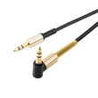 HOCO 3,5 - 3,5 mm jack audio kábel 1 m-es vezetékkel - HOCO UPA02 Aux Audio Cable - fekete/arany