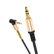 HOCO 3,5 - 3,5 mm jack audio kábel 1 m-es vezetékkel - HOCO UPA02 Aux Audio Cable - fekete/arany