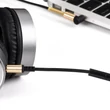 3,5 - 3,5 mm jack audio kábel 2 m-es vezetékkel, beépített mikrofonnal, vezérlővel - HOCO UPA02 Aux Audio Cable - fekete/arany