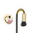 3,5 - 3,5 mm jack audio kábel 2 m-es vezetékkel, beépített mikrofonnal, vezérlővel - HOCO UPA02 Aux Audio Cable - fekete/arany
