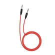 3,5 - 3,5 mm jack audio kábel 1 m-es vezetékkel - HOCO UPA11 Aux Audio Cable - fekete/piros