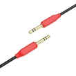 3,5 - 3,5 mm jack audio kábel 1 m-es vezetékkel - HOCO UPA11 Aux Audio Cable - piros/fekete