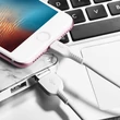 Apple iPhone Lightning USB töltő- és adatkábel 1 m-es vezetékkel - HOCO X13 Lightning Cable - 2.4A - fehér
