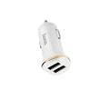 HOCO 2xUSB szivargyújtós töltő adapter - 5V/2,1A - HOCO Z1 - fehér