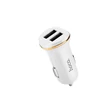 HOCO 2xUSB szivargyújtós töltő adapter - 5V/2,1A - HOCO Z1 - fehér