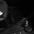 Apple iPhone Lightning + USB szivargyújtós töltő - 5V/2,4A - HOCO Z21A Car Charger with Cable - fekete