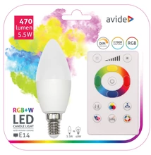 Avide Smart LED gyertya 5,5W RGB+W (2700K) IR távirányítóval