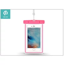 Univerzális vízálló védőtok max. 5,5" méretű készülékekhez - Devia Ranger Fluorescence Waterproof Bag - pink