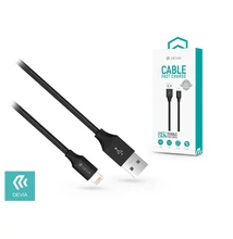 Apple iPhone 5/5S/5C/SE/iPad 4/iPad Mini USB töltő- és adatkábel 1 m-es vezetékkel - Devia Gracious Lightning Cable - 5V/2.4A - black