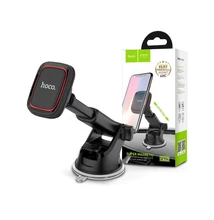 Univerzális műszerfalra/szélvédőre helyezhető mágneses PDA/GSM autós tartó - HOCO CA42 Cool Journey Super Magnetic Car Holder - fekete