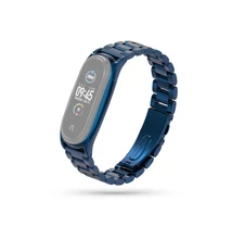 Xiaomi Mi Smart Band 5/Mi Smart Band 6 aktivitásmérőhöz fém szíj rozsdamentes acélból - kék