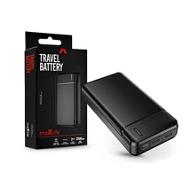 Maxlife univerzális hordozható, asztali akkumulátor töltő - Maxlife MXPB-01 Power Bank - 2xUSB + microUSB + Type-C - 20.000 mAh - fekete