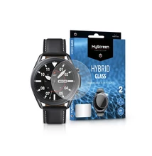 Samsung Galaxy Watch 3 (45 mm) rugalmas üveg képernyővédő fólia - MyScreen Protector Hybrid Glass - 2 db/csomag - transparent
