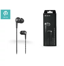 Devia univerzális sztereó felvevős fülhallgató - 3,5 mm jack - Devia Kintone In-Ear Wired Earphones - black