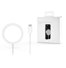 Devia Qi univerzális mágneses vezeték nélküli töltő állomás - 5V/3A - Devia Smart MagSafe Magnetic Wireless Charger - white/silver - Qi szabványos