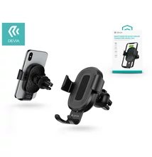 Devia szellőzőrácsba illeszthető vezeték nélküli autós töltő/tartó - 5V/2A - Devia Sensor Car Air Vent Wireless Charger Phone Holder - 10W - Qi szabványos