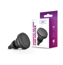 Setty univerzális szellőzőrácsba illeszthető mágneses PDA/GSM autós tartó - Setty 28304 Magnetic Car Holder - fekete