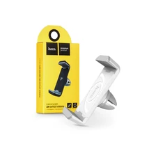 Univerzális szellőzőrácsba illeszthető PDA/GSM autós tartó - HOCO CPH01 Air Outlet Stents Car Holder - fehér/szürke