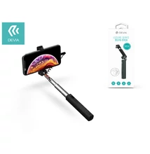 Devia Selfie Holder szelfi bot exponáló gombbal, Lightning csatlakozóval - Devia Leisure Series Selfie-Stick - black