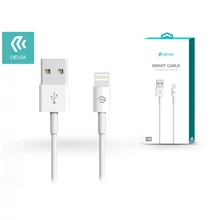 Apple iPhone Lightning USB töltő- és adatkábel 1 m-es vezetékkel - Devia Smart Cable Lightning - white