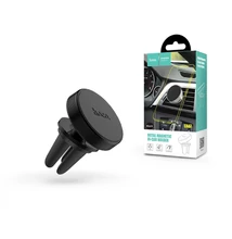 Univerzális szellőzőrácsba illeszthető mágneses PDA/GSM autós tartó - HOCO CA47 Metal Magnetic Holder - fekete