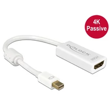 Delock 62614  mini Displayport 1.2 dugó > HDMI hüvely 4K passzív fehér adapter
